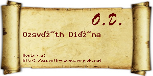Ozsváth Diána névjegykártya