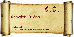 Ozsváth Diána névjegykártya